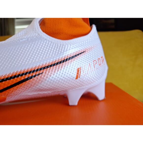 Nike Vapor Edge Pro 360 Football Cleats White Orange Men\'s Size 12.5 CV6345-100 main image 7
